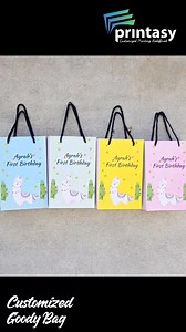 3 comments | These personalized party goody bags are great for occasions including birthday, bridal showers, wedding or any occasion. Order now by sharing your requirement on inbox or Whatsapp us on 0317 7468279 #birthdaybag #goodybag #aqeeqabag #babyarrival #momtobe #itsagirl #eventplanner #party #babyboy #babygirl #babyshower | Printasy | Facebook