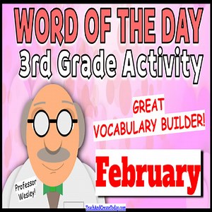 3rd Grade ELA Vocabulary Activity Word Of The Day Bell Ringer  February Winter