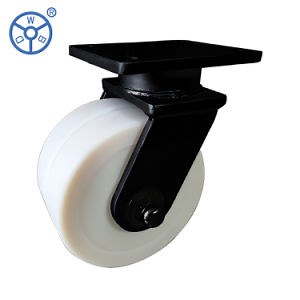 [Hot Item] Wbd White 1/2/3/5 Ton Super Heavy Duty PA Castors Nylon Industrial Swivel Caster Twin Wheel