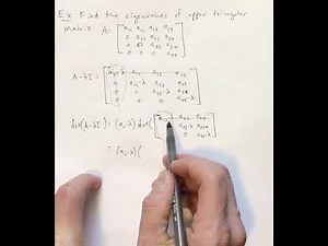 Linear Algebra - 5.1 Finding eigenvalues of a triangular matrix