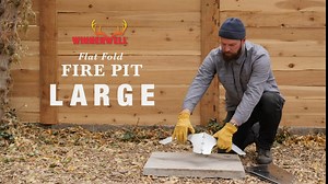 Winnerwell Flatfold Fire Pit - Large| Portable Stainless Steel Fire Pan