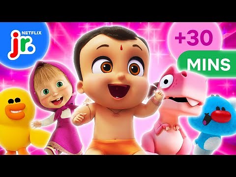 MEGA Cartoon Compilation +30 Minutes 🎬✨ Bad Dinosaurs, Mighty Little Bheem & More! | Netflix Jr