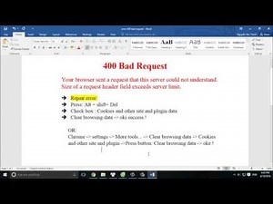 400 Bad Request
