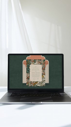 Love at first send 💌 #Greenvelope #onlineinvites #weddinginvitation #ecofriendly