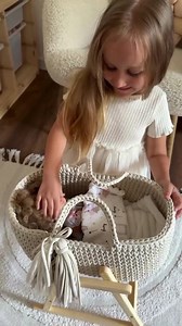 Boho Nursery Doll Moses Basket With Stand and Bedding, Baby Carry Cot, Pretend Play, Playroom Decor, Daughter in Law Gift, Doll Cradle - Etsy Australia