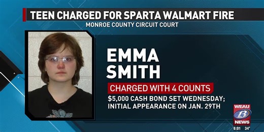 Teen Charged for Sparta Walmart Fire