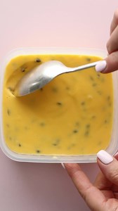 This passion fruit curd is so incredibly fresh and delicious that you 'll want to put it on everything!This passion fruit curd is made with fresh passion fruit, lemon juice, heavy cream, and sour cream.Sour cream adds a subtle tanginess to the passion fruit curd, and I use just a little bit of heavy cream it gives the curd a silky-smooth end result.Make sure to use fresh passion fruit for the best passion fruit flavor in your curd.Use it as a filling inside your cakes, or cupcake, on top of pavl