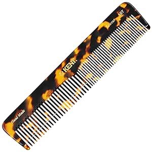 Kent 16T TY Fine and Wide Tooth for Daily Grooming,Handmade Styling Comb for All Hair Types,Wet or Dry Hair Detangling Comb for Men and Women,Saw Cut Hand Polished,Made in England