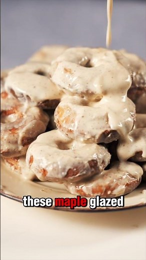 Low Calorie Maple Glazed Donuts (34g protein) 🤯 #easyrecipe #healthydessert #snacksrecipe #diet