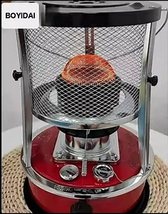 Portable Kerosene Heater Stove, 9000 BTU/H Indoor Kerosene Heater Height Adjustable Oil Heaters for Home Indoor Outdoor Camping Deck (Color : Black(B))