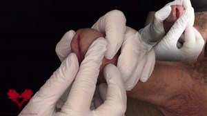 Medical examination of the urethra and extraction of a sperm sample. View I