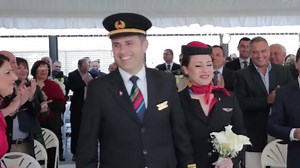 108K views · 3.1K reactions | Love is in the airport! The newlywed pilot-stewardess couple who flew hearts in the sky enjoyed a surprise wedding reception Malta International Airport, in true aviation spirit. Share the moment with them in this video #LoveFlight | Malta International Airport | Facebook
