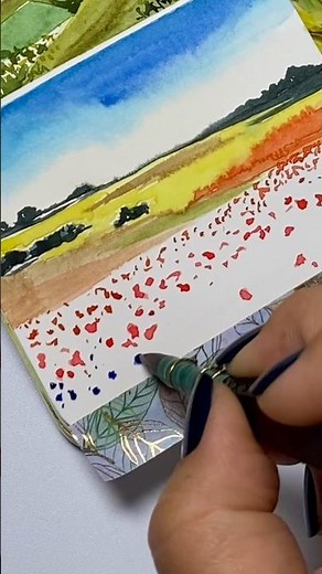 Flower field in watercolor ✨🌿