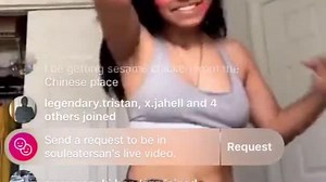 Ran thru thot shows boobs on instagram live !