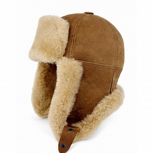 Trapper Hat Genuine Sheepskin Russian Ushanka Aviator Hat | Camel - Etsy
