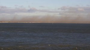 If you wondered what the very large BANG that was heard in Ryde, Cowes and elsewhere was Heres wha we saw on two of our cameras just after. We understand there's is som controlled demolition going on at the Fawley Refinery in Southampton and what you see here is the dust cloud. | Isle of Wight Webcams