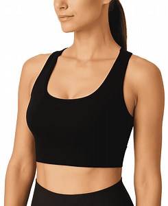 Women's Sports Yoga Bra High Impact Support Workout RunningTank Cropped Bra No Underwire full Coverage Padded with Removable Cups Back Medium Support Mesh Back Bra Black - Walmart.com