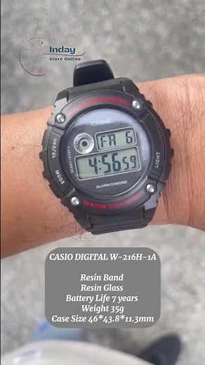 CASIO W-216H-1A — Simple. Durable. Classic.Your everyday watch built to last and made to impress! 💪