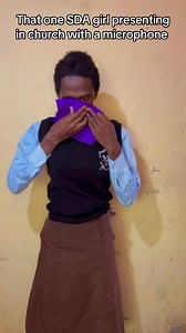 SDA Girl Presents in Church with Microphone