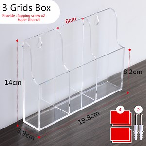 [Hot Item] Acrylic Standing Remote Control Storage Box Easy to Clear