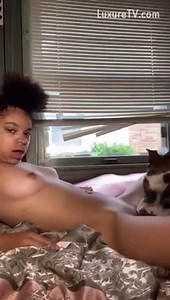dog love licking her pussy