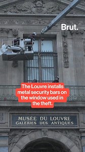 123K views · 1.6K reactions | The Louvre installs metal security bars on the window used in the theft. #louvre #paris #heist #theft #robbery | Brut | Facebook