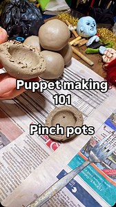 Intro to pinch pots #puppetmaking101 with the The Squeaking Tribe. . . #pinchpots #puppetmaking | The Squeaking Tribe Marionettes