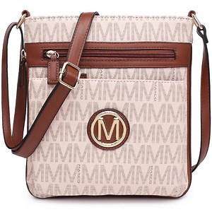 MKP COLLECTION Crossbody Bags Purses for Women Trendy Multi Pockets Monogram Zip Shoulder Bags Ladies PU Leather Handbag - Walmart.com
