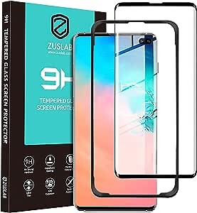 Zuslab Galaxy S10 Plus Screen Protector Glass [Sensitive Fingerpirnt Recognition],S10+ Tempered Glass [Easy Bubble-Free Installation with Tool]
