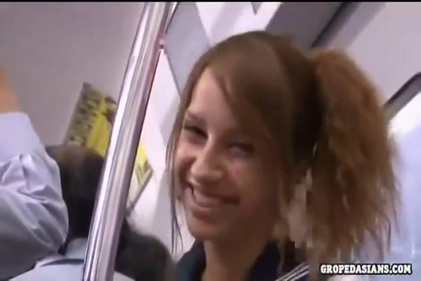 Latina groped by asians in train