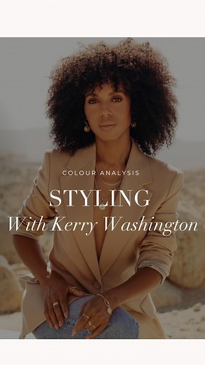 How we would style Kerry Washington 🖤 . #coloranalysis #colouranalysis #kerrywashington #springpalette #brightspring | Curate Your Style