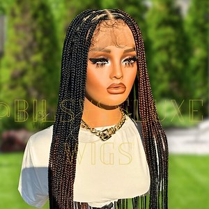 Braided Wig 36” Full Lace, Glueless, 2-Tone ready to ship