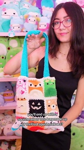 squishmallow bag >:) #crafts #crochet #plushies | Froggycrossingofficial