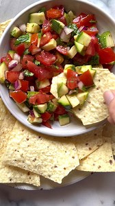 3.2K views · 50 reactions | ✨Easy Zucchini Salsa✨ the perfect way to use up all that summer 勒 and  + getting your veggies in without cooking!Link in profile or search “zucchini salsa” on thenaturalnurturer.com#veggieloaded #zucchini #nocook #vegan #plantbased #summerrecipe #salsa #veggiesides #eatmoreveggies #summerrecipes #easyrecipes #easysalsa | The Natural Nurturer | Facebook