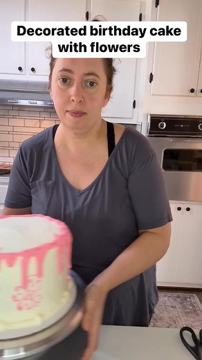 Five flavor birthday cake with flowers #Angelcakesbyangel | Angel Williams