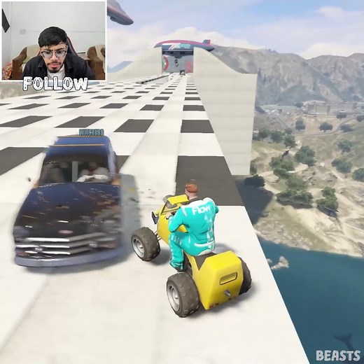 Face on face 663.844% become angry in this challenge in gta | Beasts