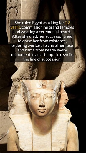 3.3K views · 38 reactions | The female pharaoh who was almost erased from history. | The History Page | Facebook