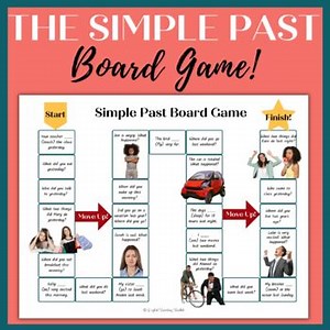 Simple Past Grammar Board Game for Adult ESL and High School ELL Newcomers