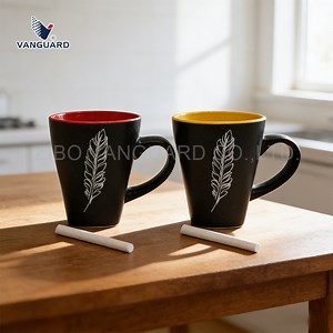 [Hot Item] Novelty Design Craft Gift Porcelain Chalk Mug Custom Ceramic Tea Water Mug