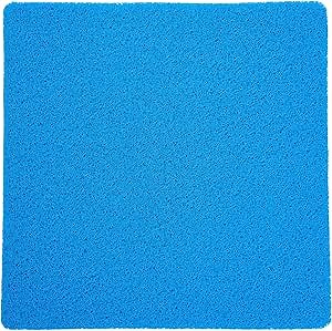 Square Shower Mat - Non Slip Shower Mats for Inside Shower - Extra Large 31x31 Shower Floor Mat Non Slip - Square Bath Mat for Shower - Secure Anti Slip Loofah Shower Bath Mat (31x31 Blue)
