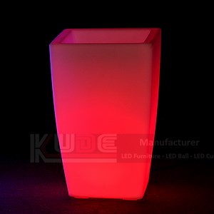 Plastic LED Flower Pots Light up Pots Lighting Pot