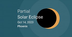 October 14, 2023 Partial Solar Eclipse in Phoenix, Arizona, USA