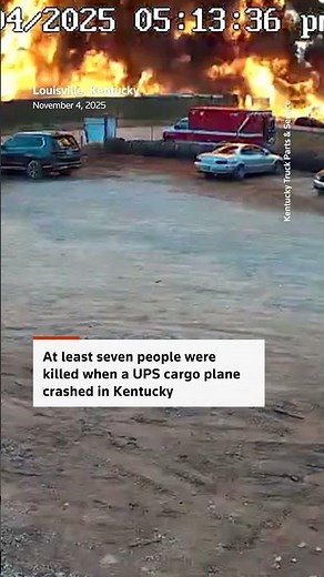 UPS plane crash on CCTV