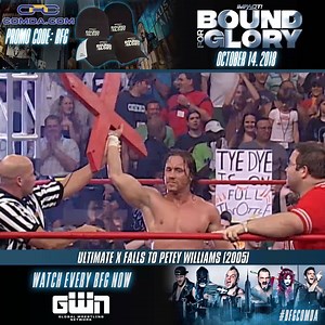 23K views · 188 reactions | #BFGMemories: Fate intervened on Petey Williams' side as the Ultimate X dropped into his waiting arms. (Bound For Glory, 2005) Join us October 14th on PPV as we'll be making a whole bunch of new memories at #BFGCOMDA! | TNA Wrestling | Facebook