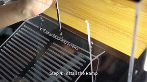 Turtle Basking Platform for 18-19 Inchs Wide Aquariums - Last Long Stainless Steel Supports & Mesh, Non-Slip Ramp for Aquatic Turtles, Turtle Tank Accessories (Extra Large)