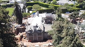 Ariel look at the construction on the $100m Playboy Mansion
