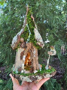 Small Handmade Fairy House, Customized Gift, Personalized Gift, Fairy Garden Accessory, Birthday Gifts for Her, Fairy Gifts, Gnome House - Etsy