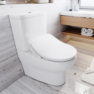 [Hot Item] Tejjer All White Ceramic V Shaped UV Auto Hinge Slow Adult Toilet Seat
