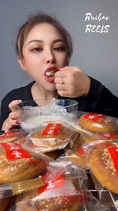 Challenge Chinese Sweet Buns #sweets #cake #dessert | Ruibao ASMR