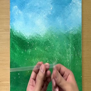 57K views · 470 reactions | Painting a Dandelion Field / Acrylic Painting Technique / Hairpin Painting | Painting | Facebook